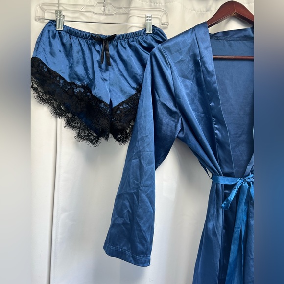 Satin Robe 2pc Set - Picture 12 of 14